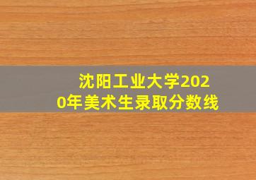 沈阳工业大学2020年美术生录取分数线