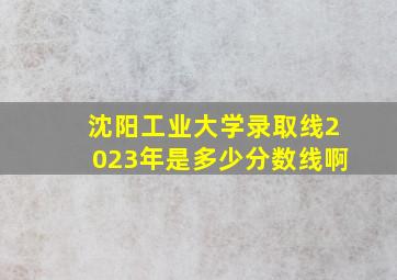 沈阳工业大学录取线2023年是多少分数线啊