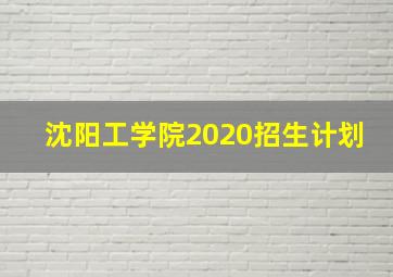 沈阳工学院2020招生计划