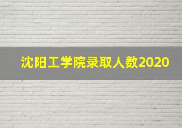 沈阳工学院录取人数2020