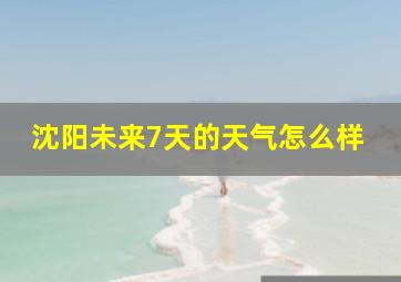 沈阳未来7天的天气怎么样