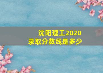 沈阳理工2020录取分数线是多少