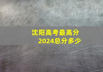 沈阳高考最高分2024总分多少