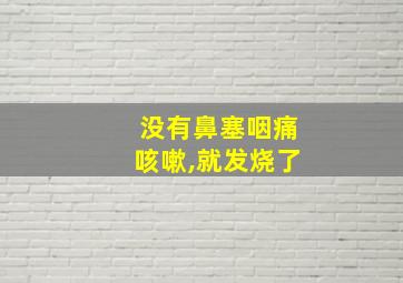 没有鼻塞咽痛咳嗽,就发烧了