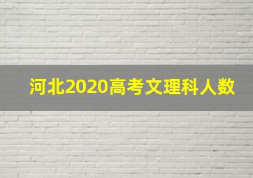 河北2020高考文理科人数