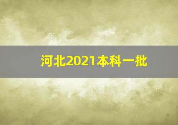 河北2021本科一批