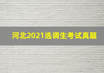 河北2021选调生考试真题