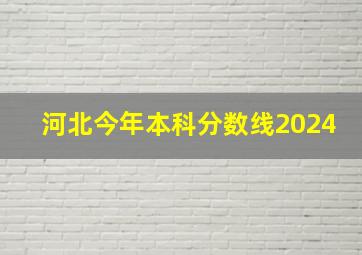 河北今年本科分数线2024