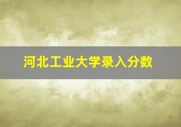 河北工业大学录入分数