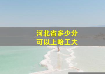 河北省多少分可以上哈工大