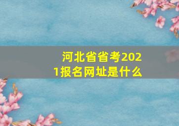 河北省省考2021报名网址是什么