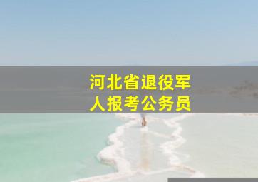 河北省退役军人报考公务员