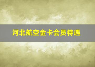 河北航空金卡会员待遇