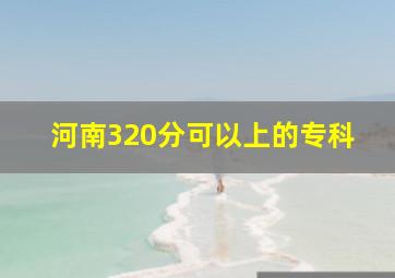 河南320分可以上的专科