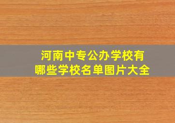 河南中专公办学校有哪些学校名单图片大全