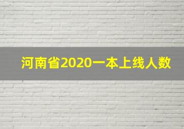 河南省2020一本上线人数