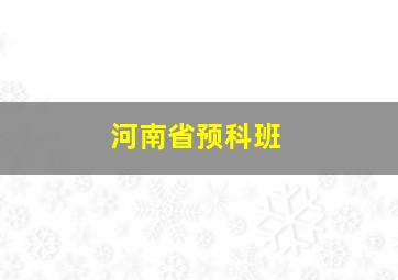 河南省预科班