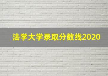 法学大学录取分数线2020