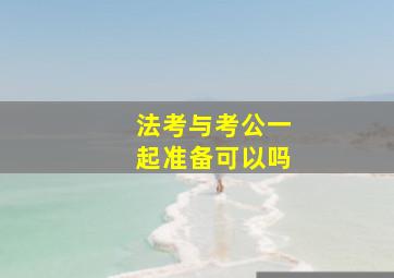 法考与考公一起准备可以吗