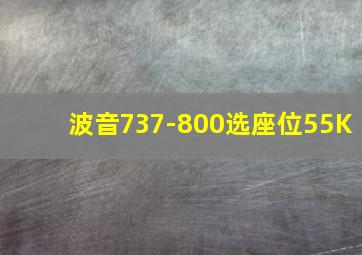 波音737-800选座位55K