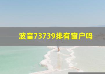 波音73739排有窗户吗