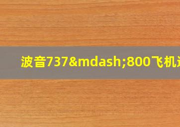 波音737—800飞机选座