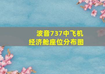 波音737中飞机经济舱座位分布图