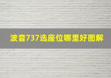 波音737选座位哪里好图解