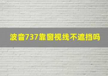 波音737靠窗视线不遮挡吗