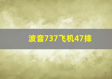 波音737飞机47排