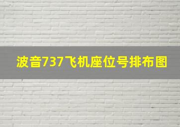 波音737飞机座位号排布图