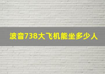 波音738大飞机能坐多少人