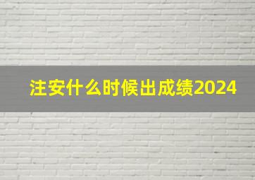 注安什么时候出成绩2024