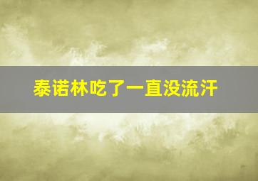 泰诺林吃了一直没流汗