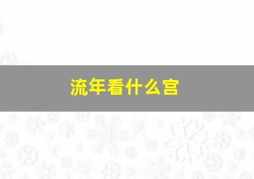 流年看什么宫