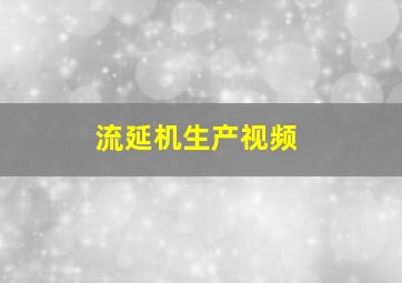 流延机生产视频