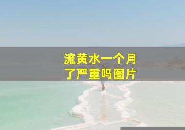 流黄水一个月了严重吗图片