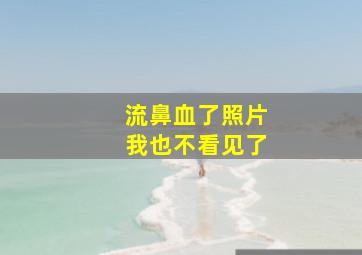 流鼻血了照片我也不看见了