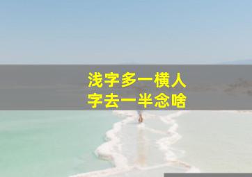 浅字多一横人字去一半念啥