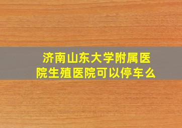 济南山东大学附属医院生殖医院可以停车么