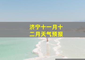 济宁十一月十二月天气预报