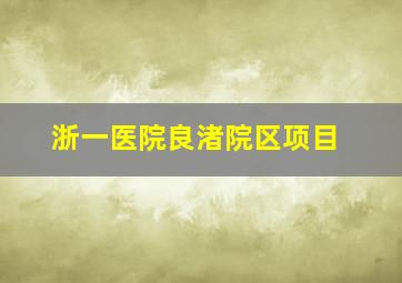 浙一医院良渚院区项目