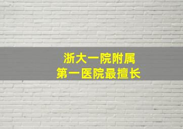 浙大一院附属第一医院最擅长