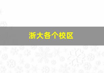 浙大各个校区