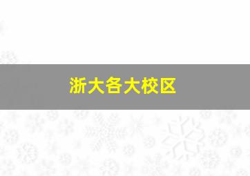 浙大各大校区