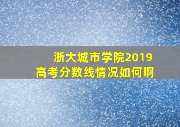 浙大城市学院2019高考分数线情况如何啊