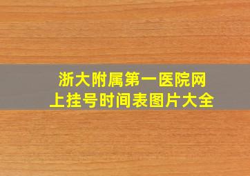 浙大附属第一医院网上挂号时间表图片大全