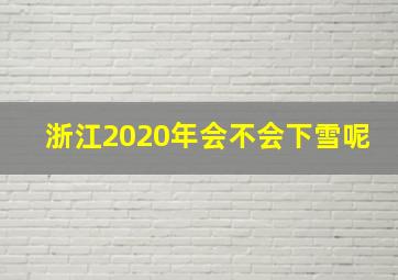 浙江2020年会不会下雪呢