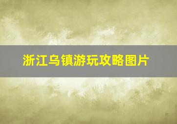 浙江乌镇游玩攻略图片