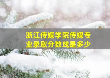 浙江传媒学院传媒专业录取分数线是多少